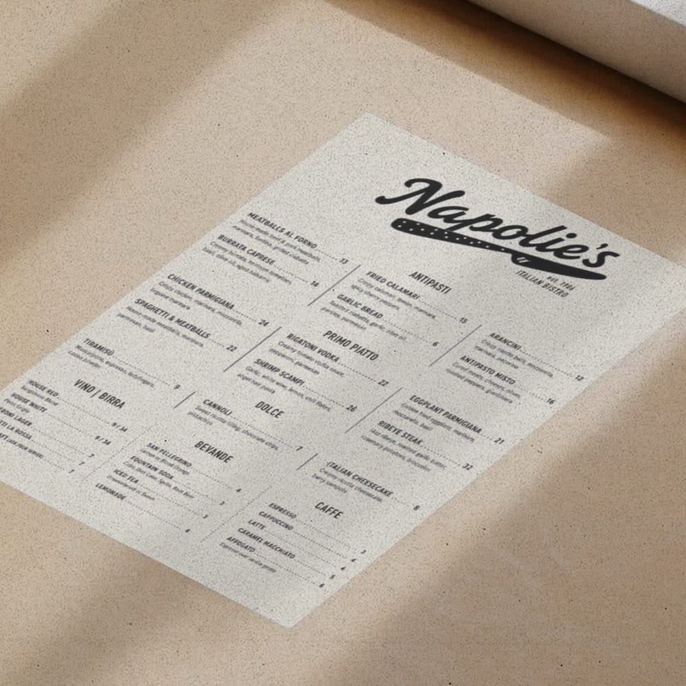 Menus & Decks