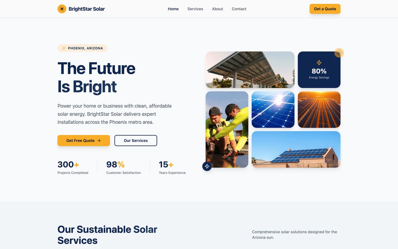 BrightStar Solar — the site we built