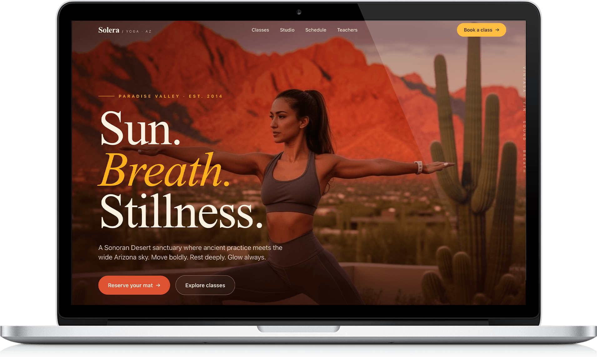 Solera website on desktop